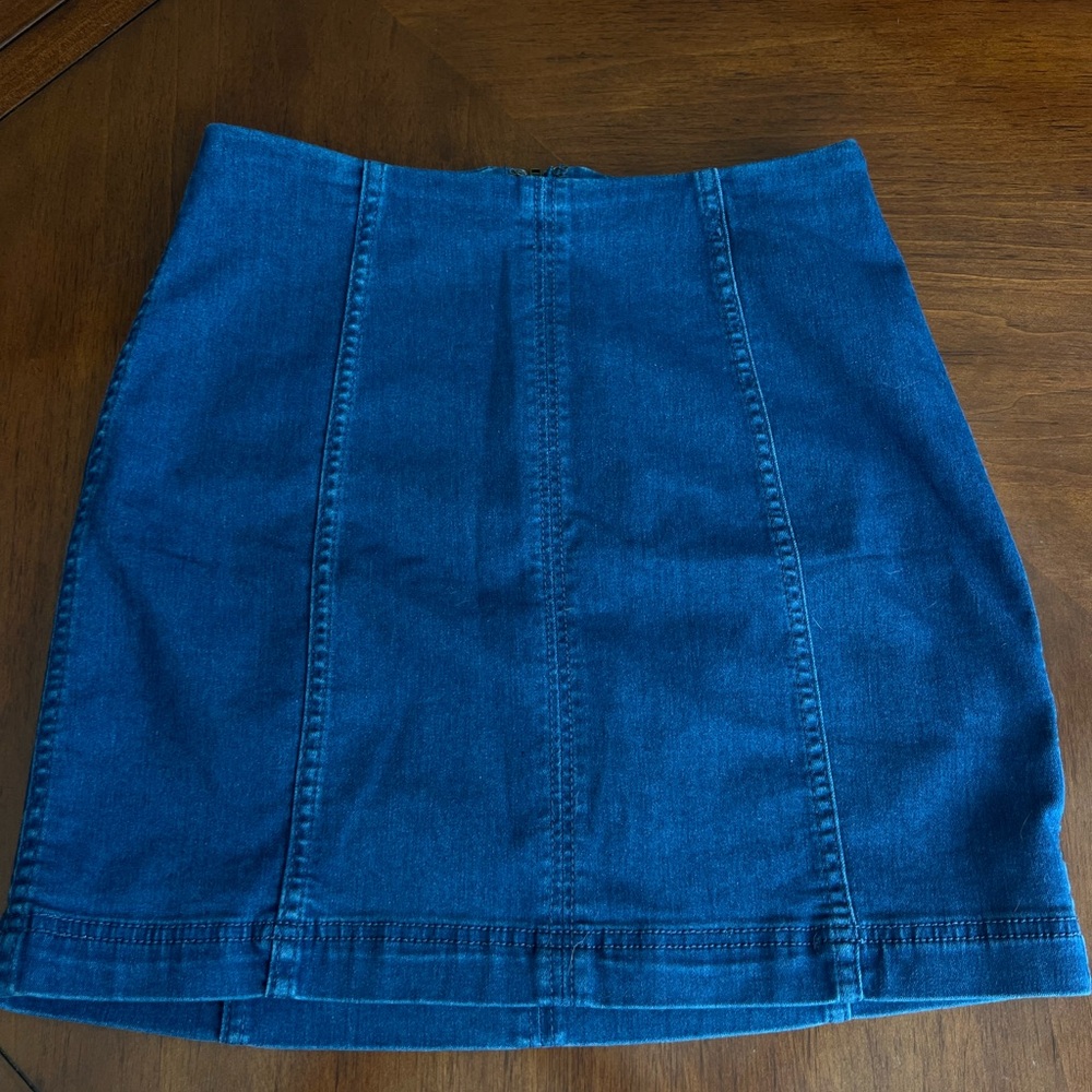 Free People Dark Blue Pencil Skirt